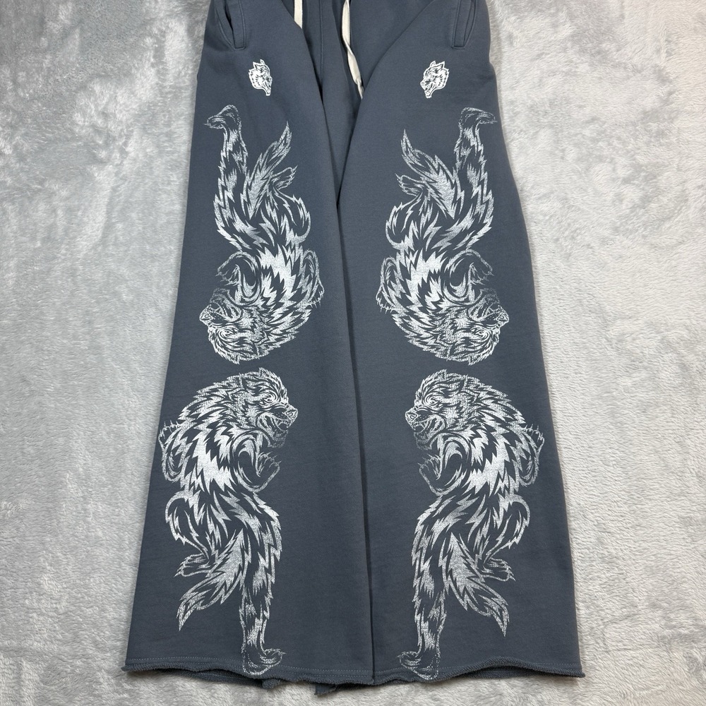 Darc Sport Wolves SHE Sweatpants Small Blue Baggy Wide Leg Limited Edition - Picture 2 of 12
